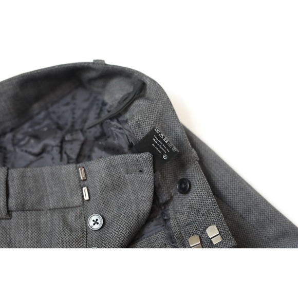 ZADIG&VOLTAIRE POSH STRIPE FRANGE CROPPED TROUSER BLACK EU 36 RAW HEM - Picture 13 of 14